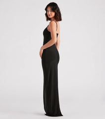 Ellen Formal Rhinestone Strap Long Dress