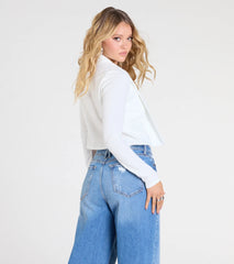 Layered Poise Long Sleeve Crepe Bolero