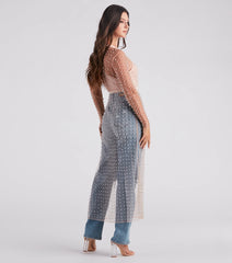 Effortlessly Glam Pearl And Rhinestone Duster