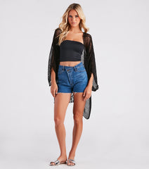 Shorebird Crochet Woven Kimono