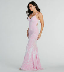 Lyanna Formal Iridescent Sequin Mermaid Dress