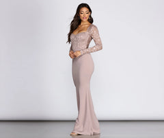 Lacey Mermaid Formal Dress