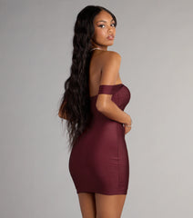 Sweetheart Crush Off-The-Shoulder Mini Dress