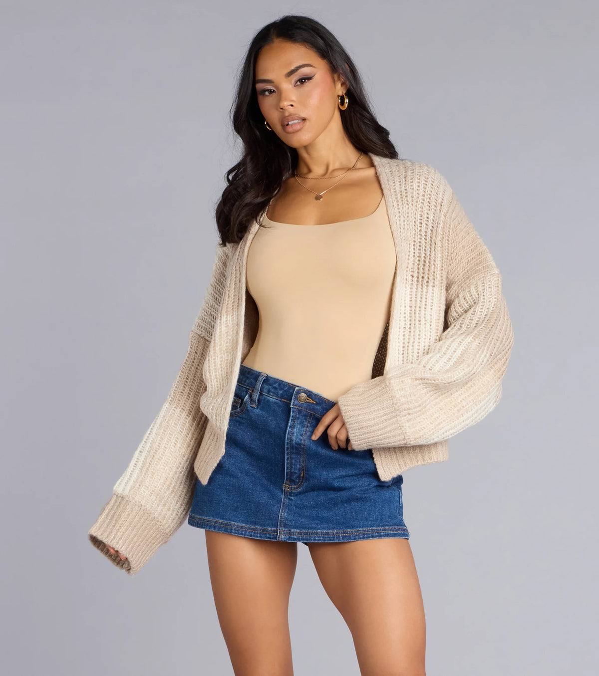 Snuggle Up Oversized Knit Crop Cardigan
