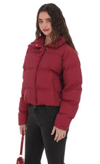 Puffer Jacket in Deep Red
