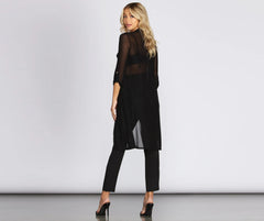 Sheerly Stylish Trench Duster