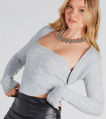 Chic For The Season Cable Knit Bolero