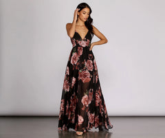 Astrid Chiffon Floral Gown