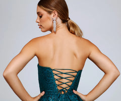 Waverly Formal Glitter And Sequin Party Dress