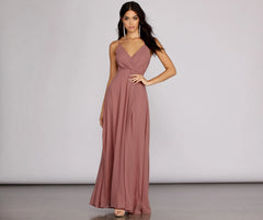 Yelena Chiffon Slit Gown