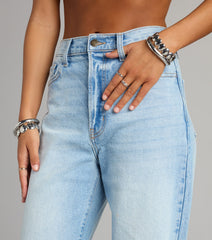High-Rise Distressed Boyfriend Jeans