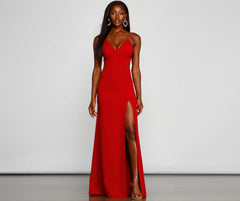Jolie Formal High Slit A-Line Dress