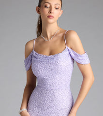 Faye Cold Shoulder Mermaid Beaded Formal Dress