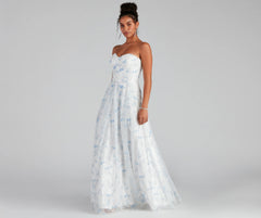 Mel Formal Glitter Corset Ball Gown