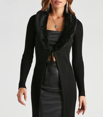 Forever Fabulous Faux Fur Knit Duster