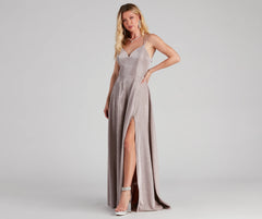 Edna Formal Glitter Lace-Up Dress