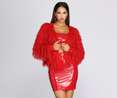 She Bad Shaggy Cardigan