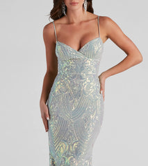 Teagan Sequin Slim-Fit Formal Dress