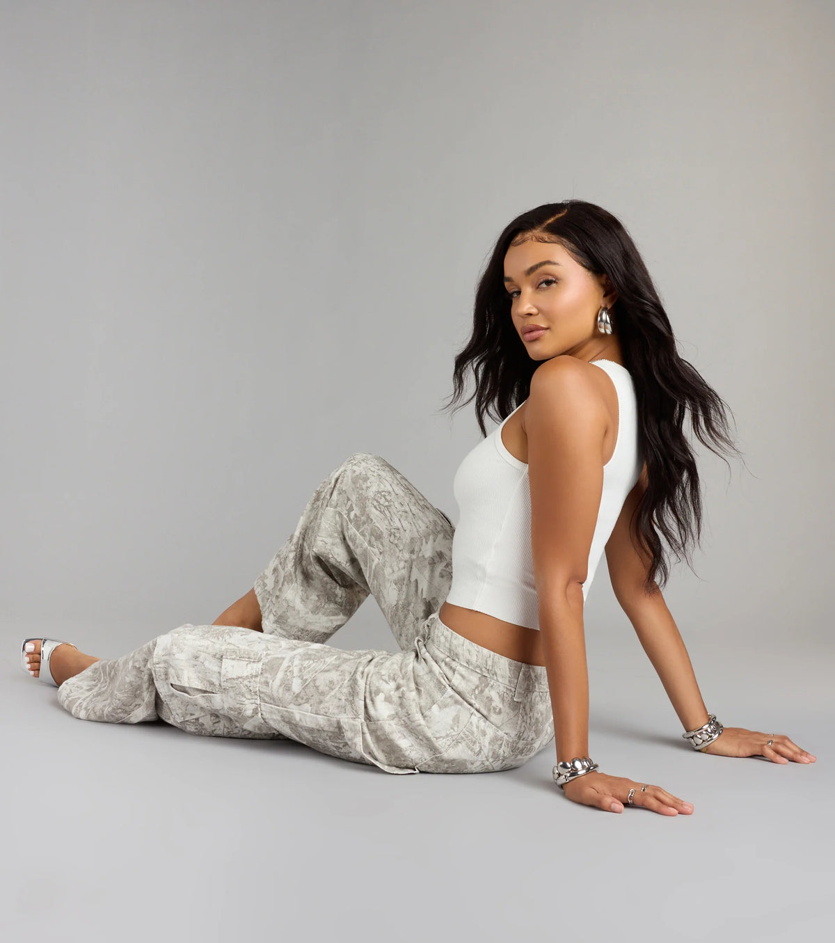 Off The Radar Camouflage Straight Leg Denim Jeans