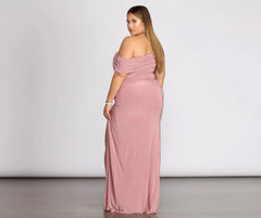Plus Kaleigh Off Shoulder Dress