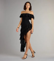 Drama Me Softly Ruffle Chiffon Mini Dress