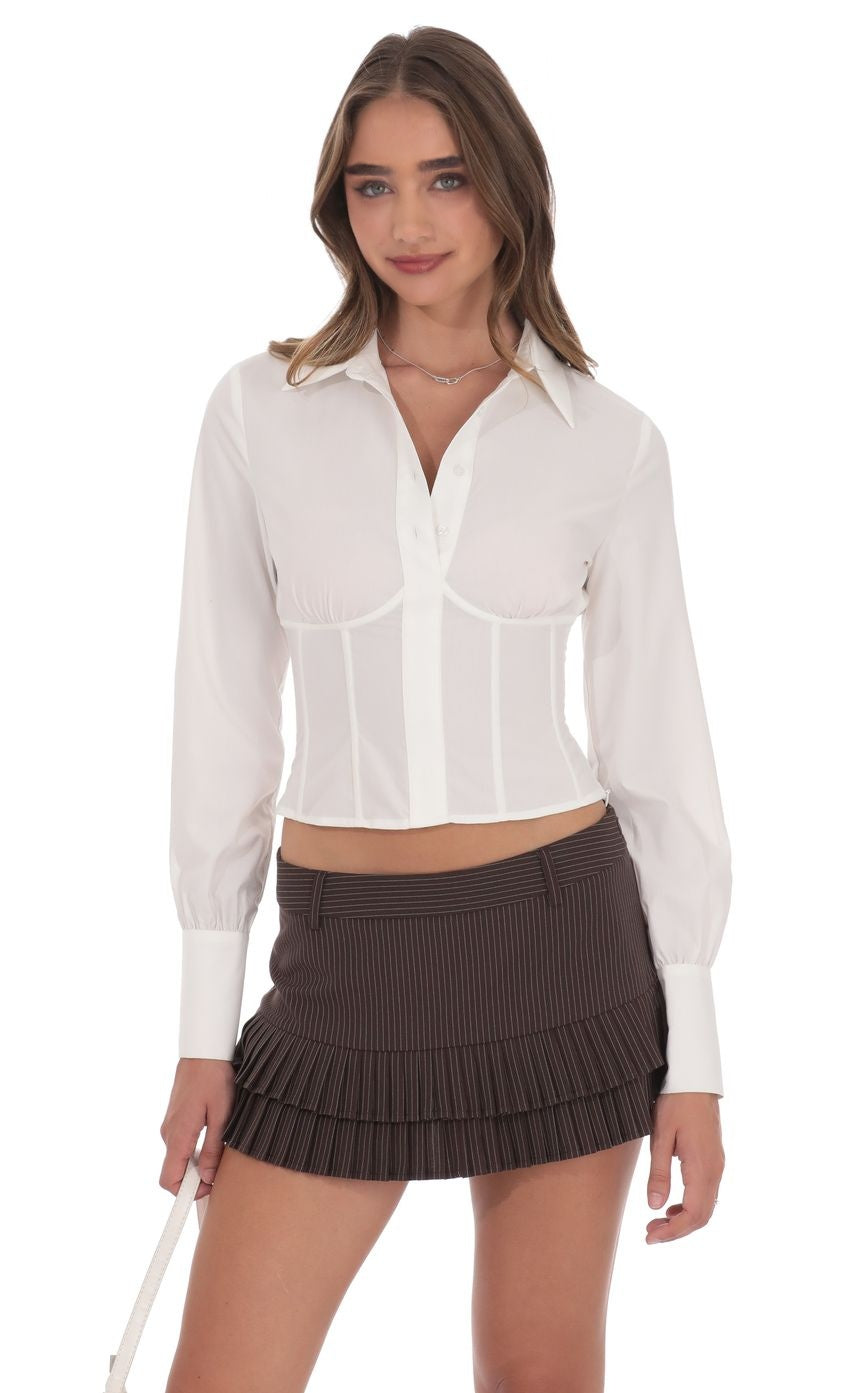 Corset Shirt in White