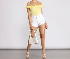 Miss Pretty Ruffle Crop Top