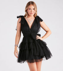 Carina Tulle Polka Dot A-Line Party Dress