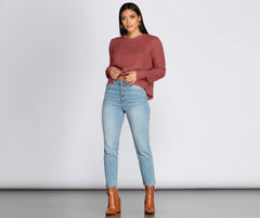 In Love Open Back Pullover Sweater