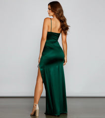 Sienna High-Slit Ruched Formal Dress