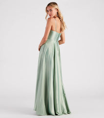 Lianne Satin Corset A-Line Formal Dress