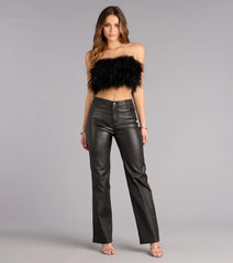 Walking The Walk Faux Leather Straight Leg Pants