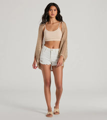 Layered Cutie Oversized Crochet Cardigan