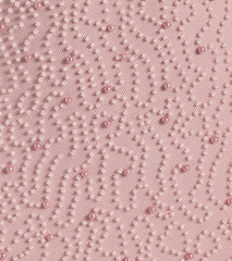 Laurie Pearl Beaded Mesh Lace-Up Mini Dress