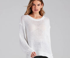 Effortless Chic Open Back Sweater