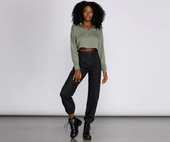 Zip Up Mock Neck Pullover