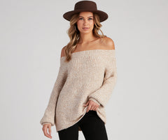 Cozy Chic Off The Shoulder Sweater
