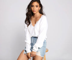 Keeping Knit Chic In Lace Sweater