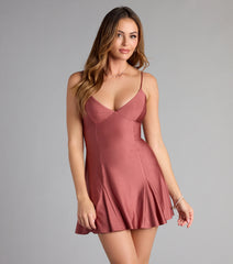 Twirl Warning A-Line Mini Dress