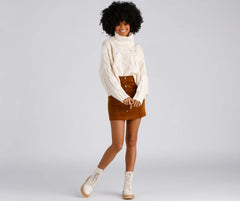 All The Cozy Vibes Cable Knit Sweater