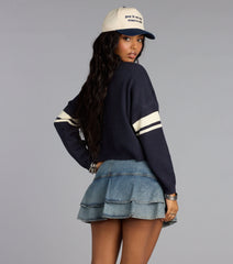 Everyday Cute Striped Long Sleeve Sweater