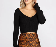 Just My Type Ribbed Knit Sweater