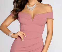 Everylynn Formal Wrap Mermaid Dress