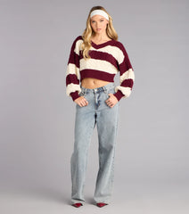 Chill Prep Striped V-Neck Sweater