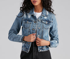 Ready To Roll Destructed Denim Jacket