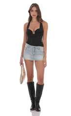 Sunny Two Piece Top Set in Black