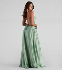 Kailey Formal Lace-Up A-Line Dress