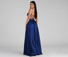 Helen Formal Bustier A-Line Long Dress