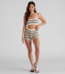 Summer Blend Crochet Knit Top