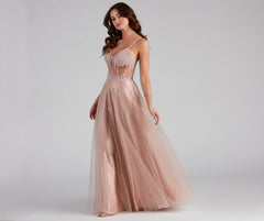 Marcie Formal Corset Embroidered Dress